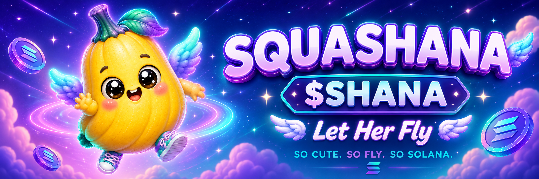 Squashana $SHANA Let Her Fly banner